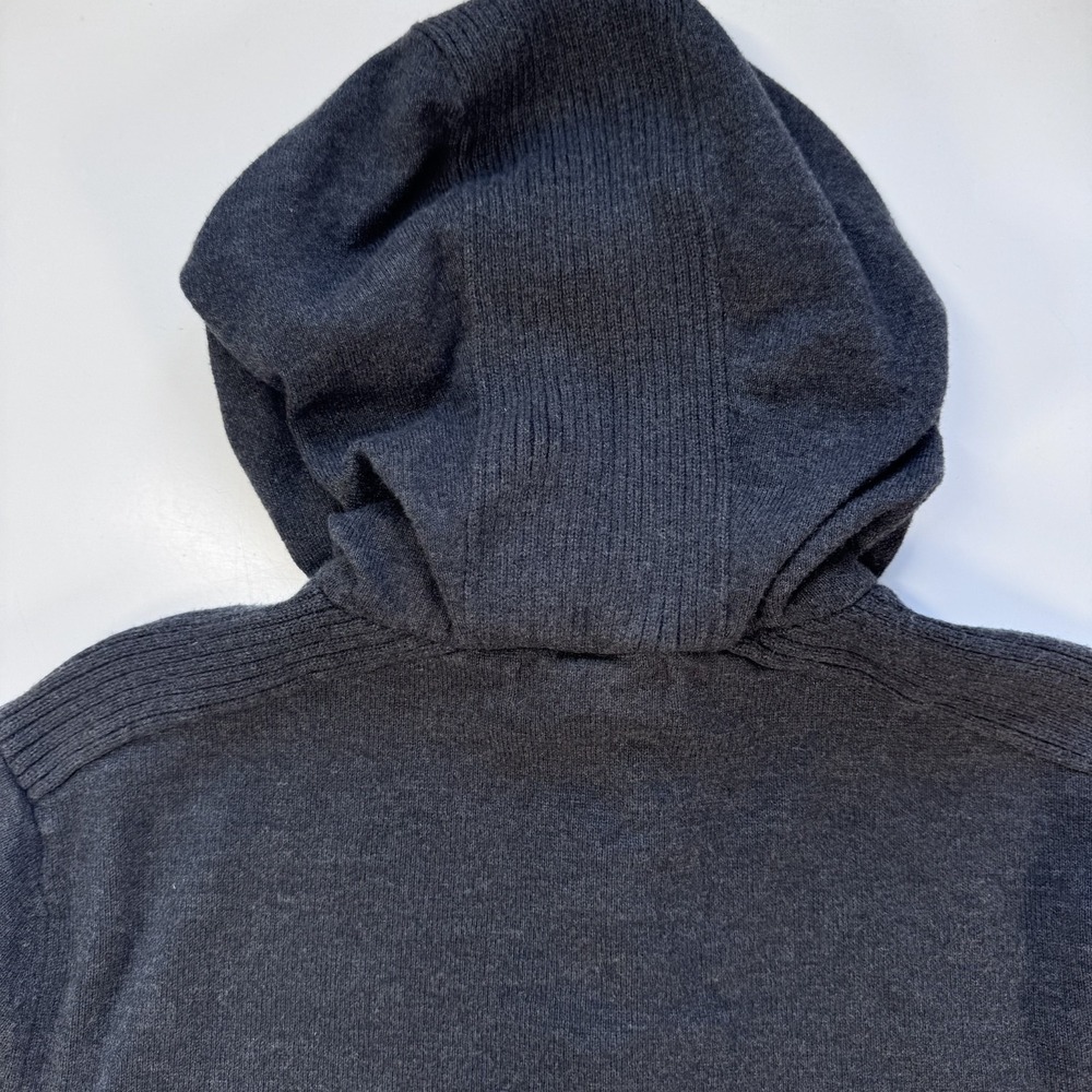 BANANA REPUBLIC Full Zip Hooded Military Sweater Jacket Mens Small Gray Knit - Picture 11 of 16